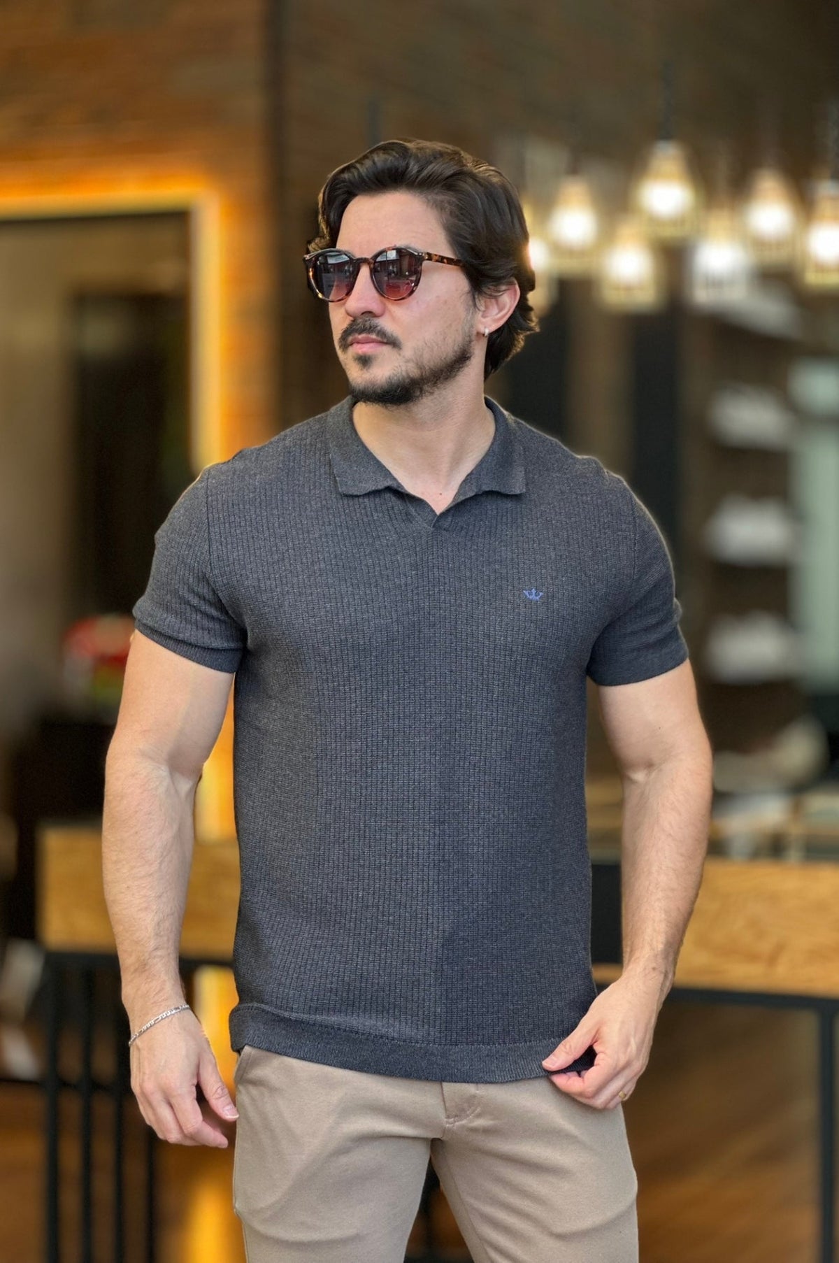 Polo Tricot Chumbo Docthos