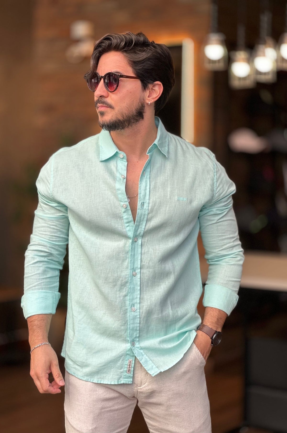 Camisa Linho Verde King&Joe