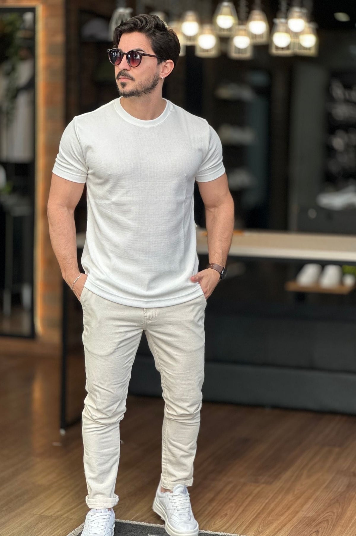 Camiseta Tricot Texturizada Branca King&Joe