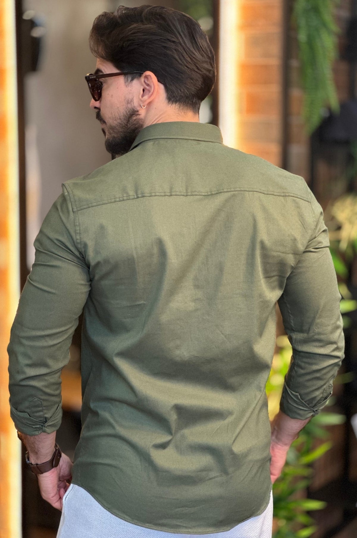 Camisa Social Verde Sibra