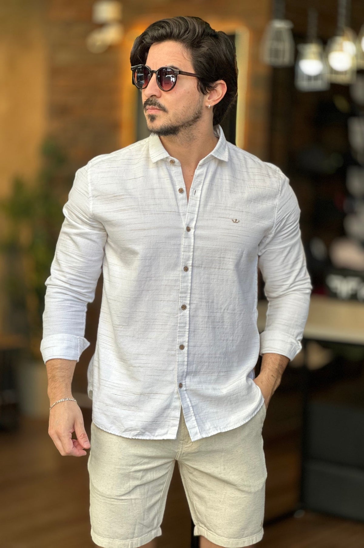 Camisa Linho Natural Docthos