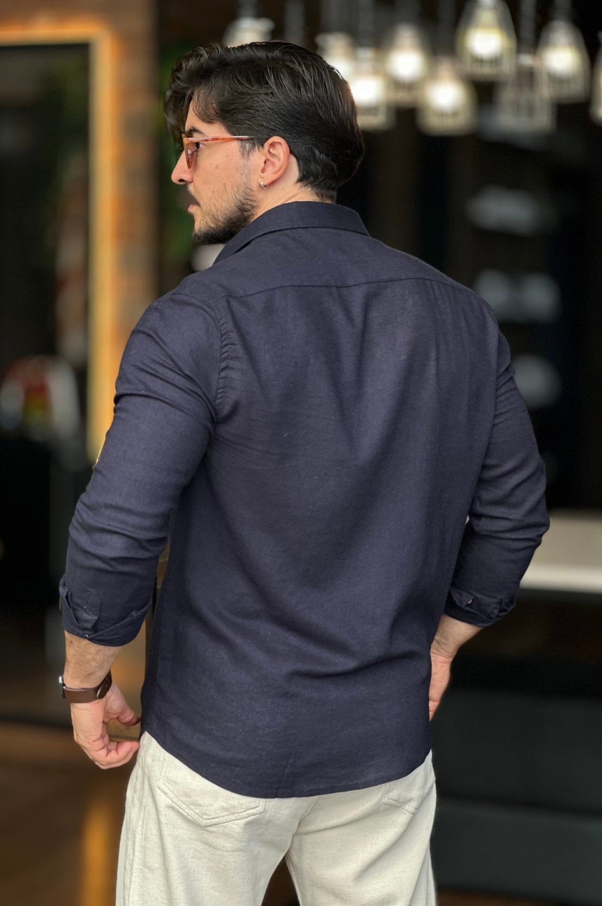 Camisa Linho Marinho Ankor