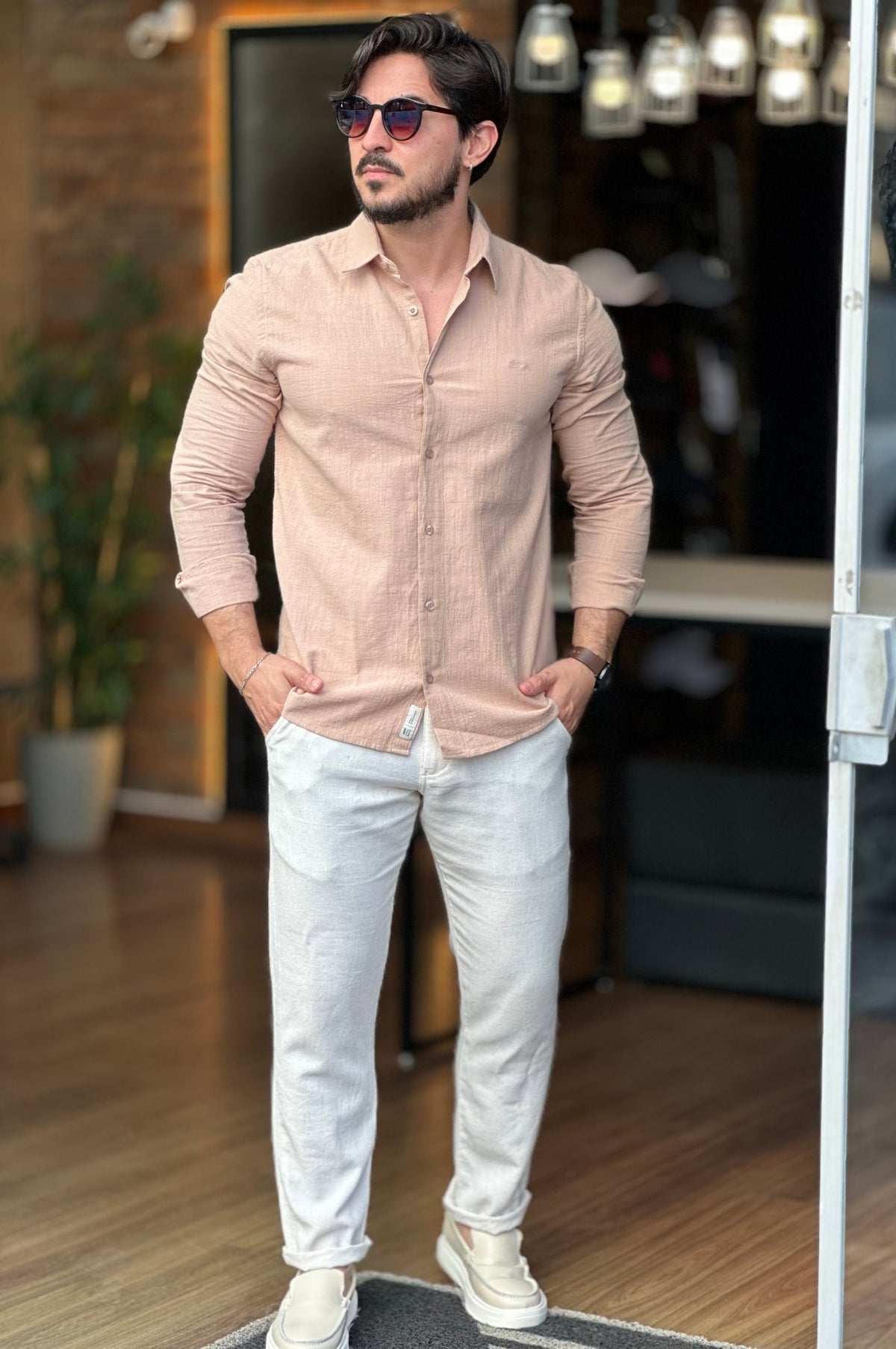 Camisa Flame Marrom Claro King&Joe