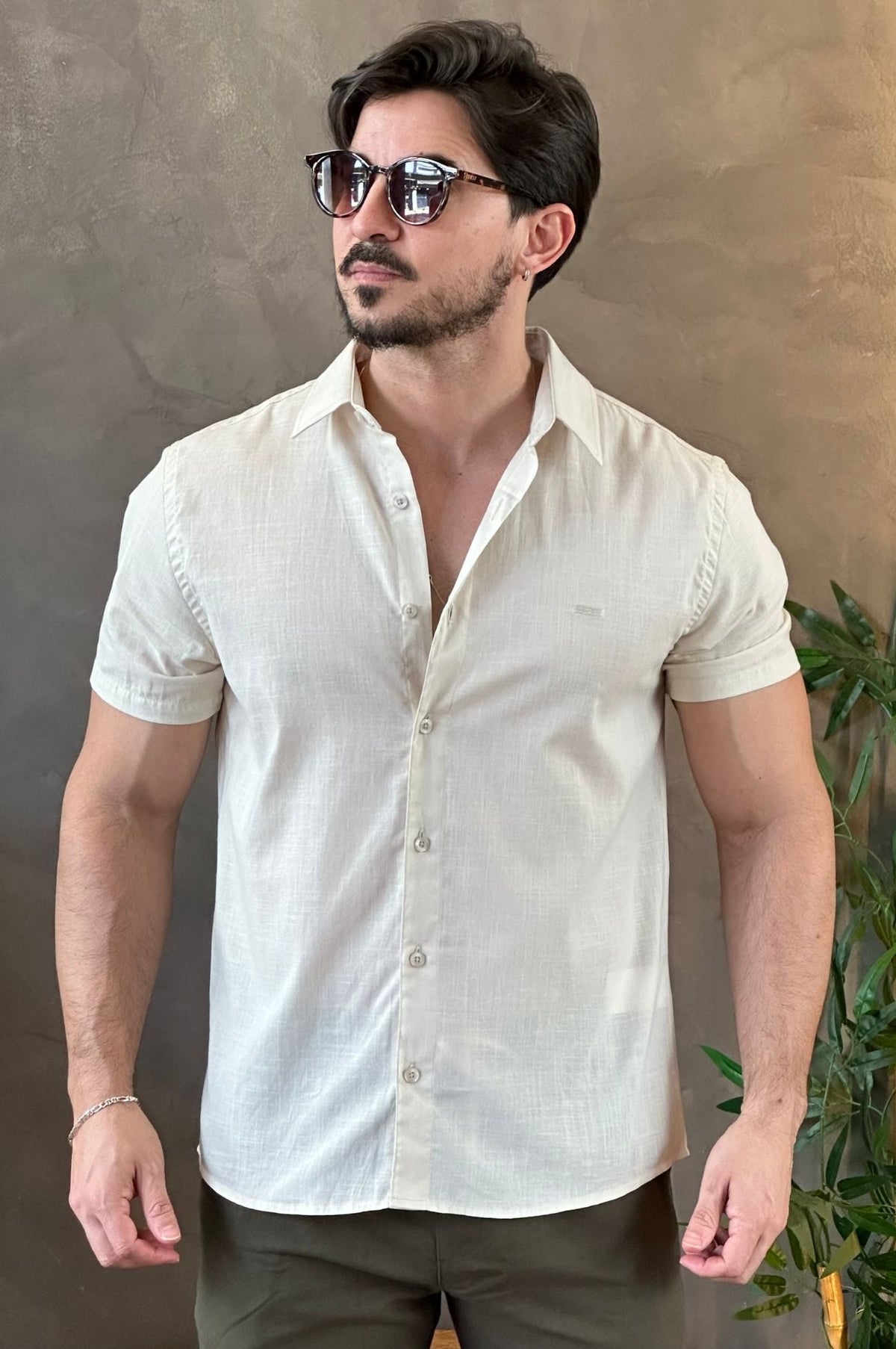 Camisa Flame Areia King&Joe