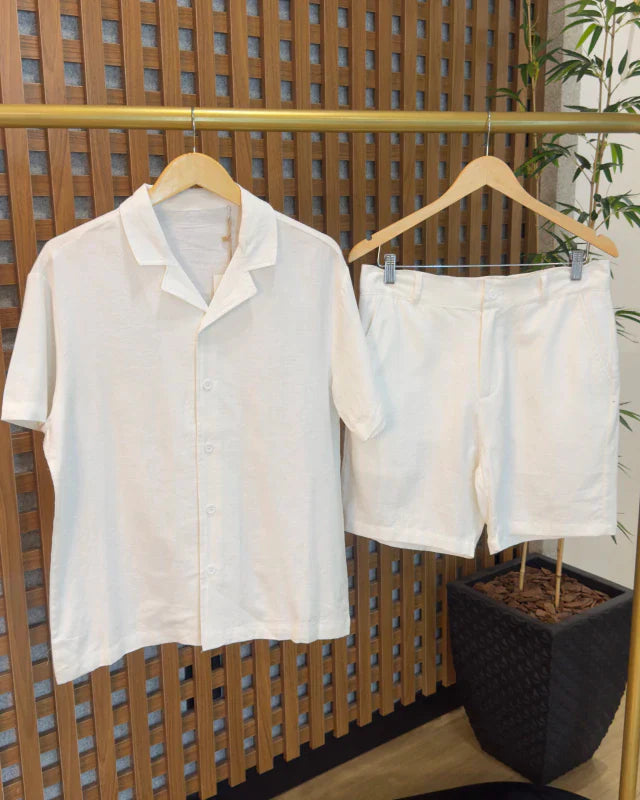 Camisa + Bermuda em Linho (Padrão Zara)