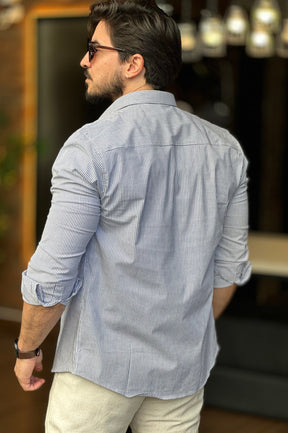 Camisa Listrada com Elastano Sibra