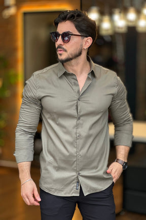 Camisa Verde Escuro Manga Longa King&Joe