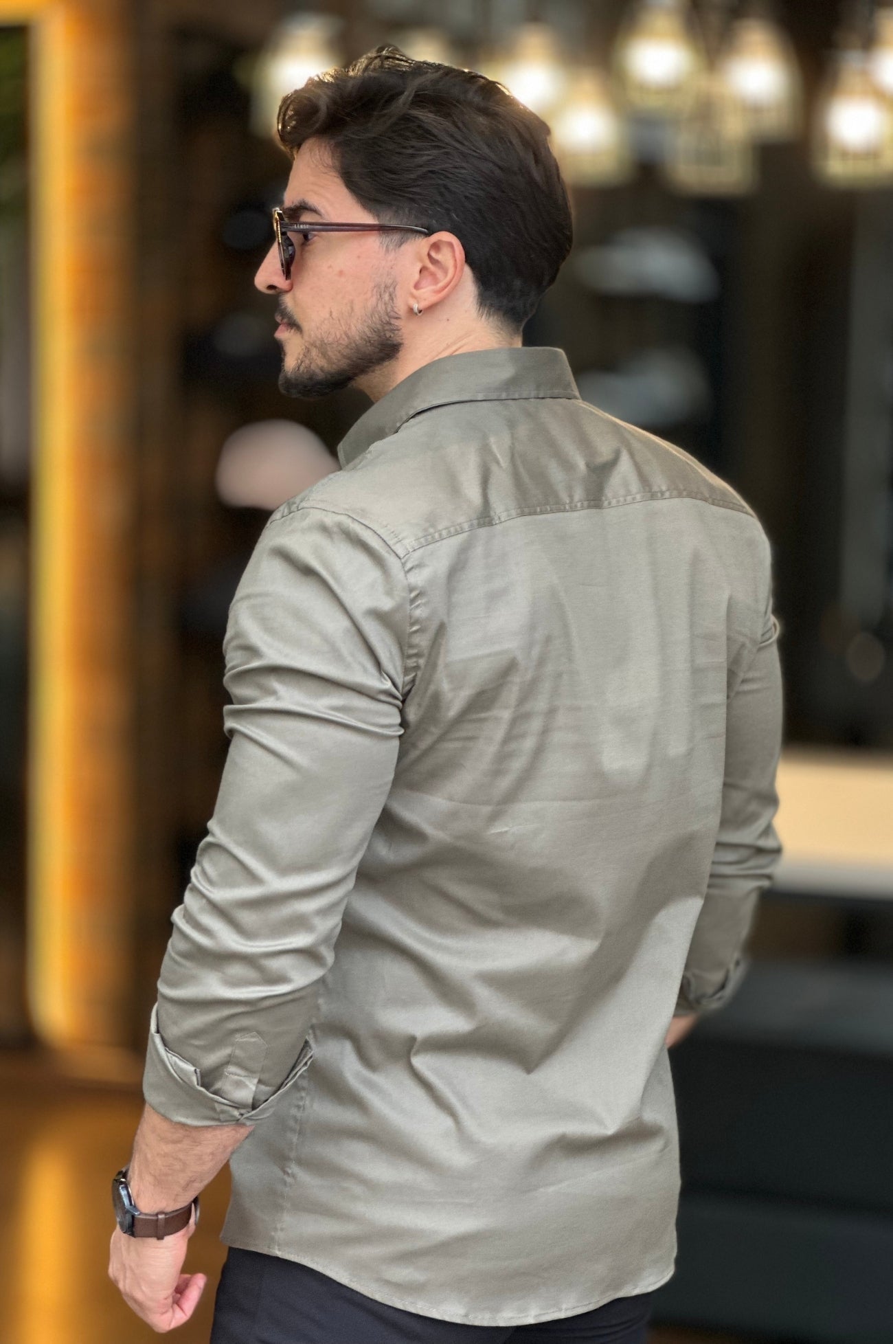 Camisa Verde Escuro Manga Longa King&Joe