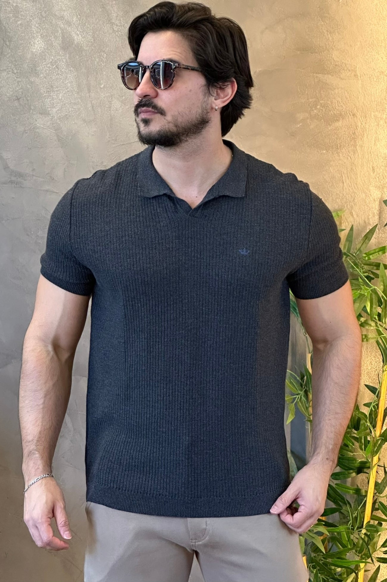 Polo Tricot Chumbo Docthos