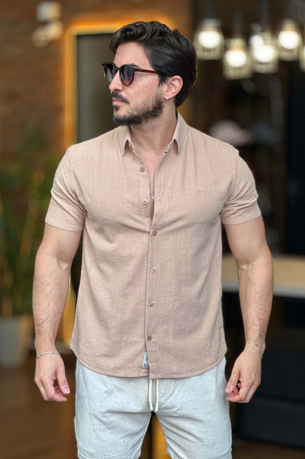 Camisa Flame Marrom Claro King&Joe