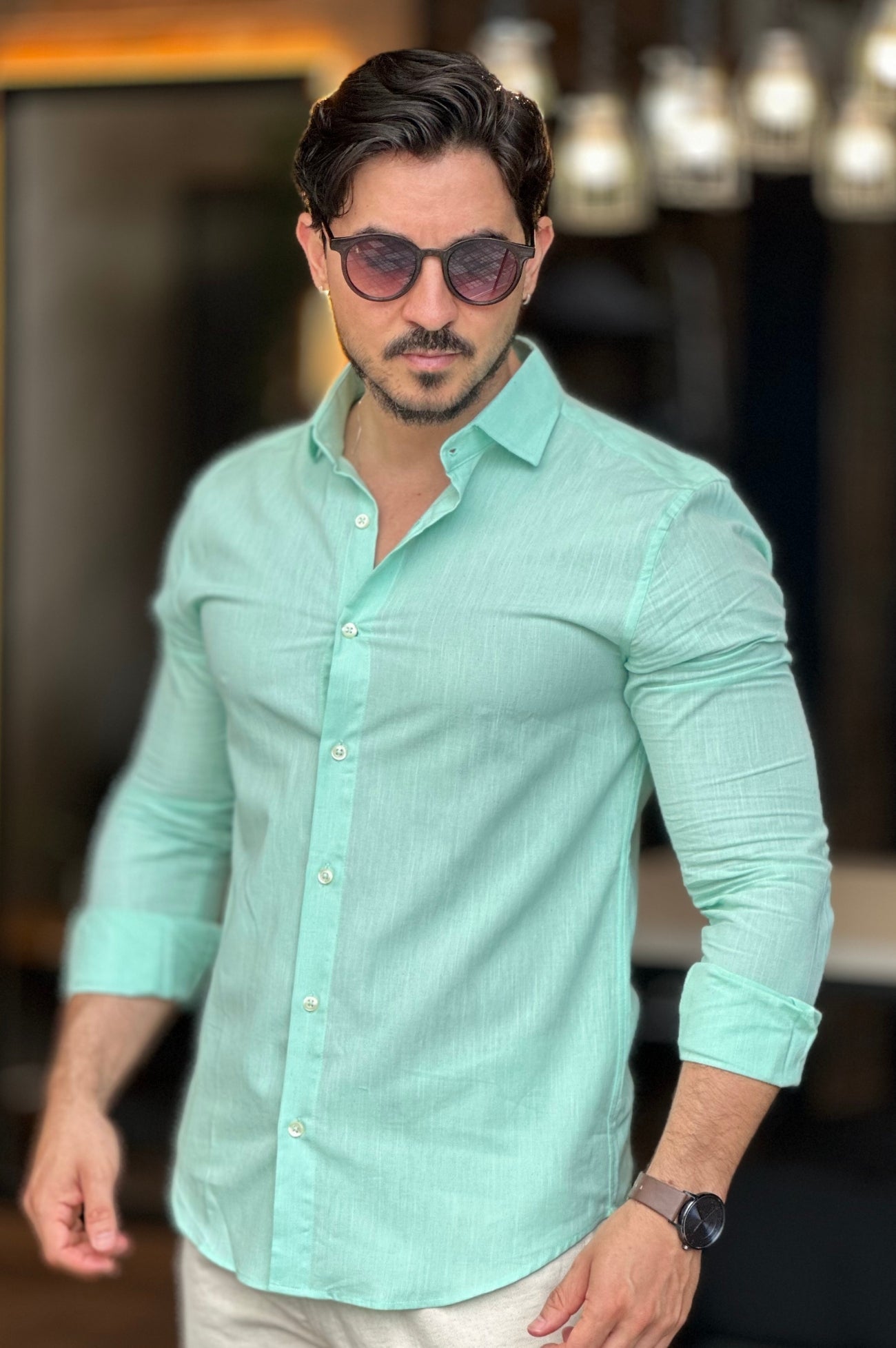 Camisa Flamê Verde Água Oxing