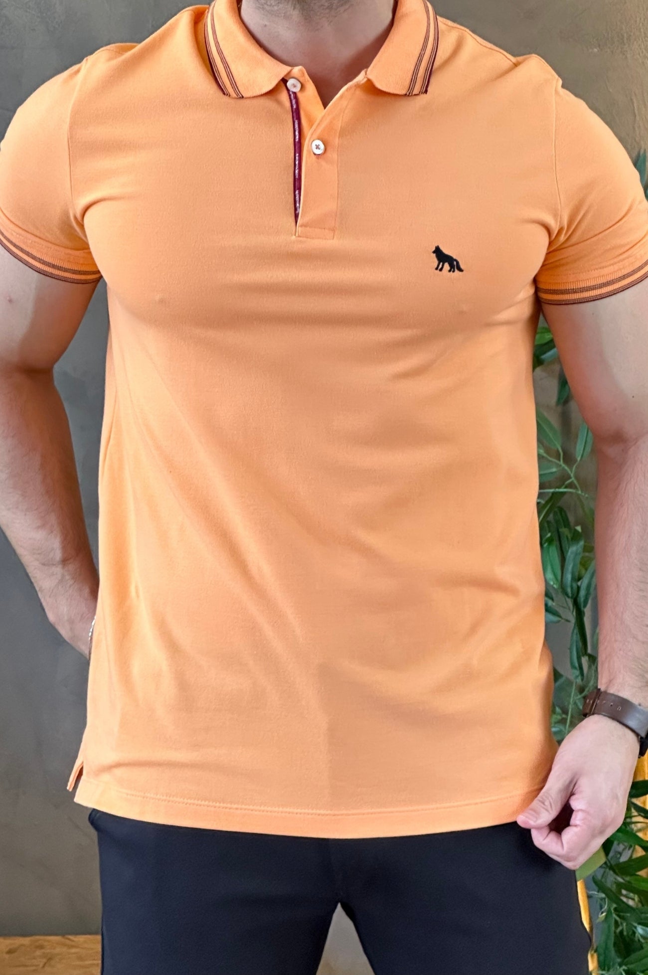 Polo Elastano Sweet Orange Acostamento