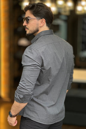 Camisa Cinza Escuro Manga Longa Docthos