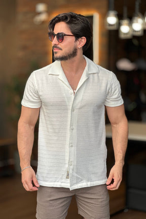 Camisa Texturizada Branca Ankor