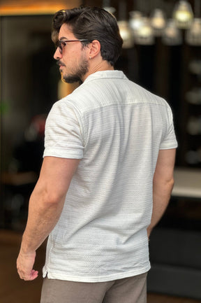 Camisa Texturizada Branca Ankor