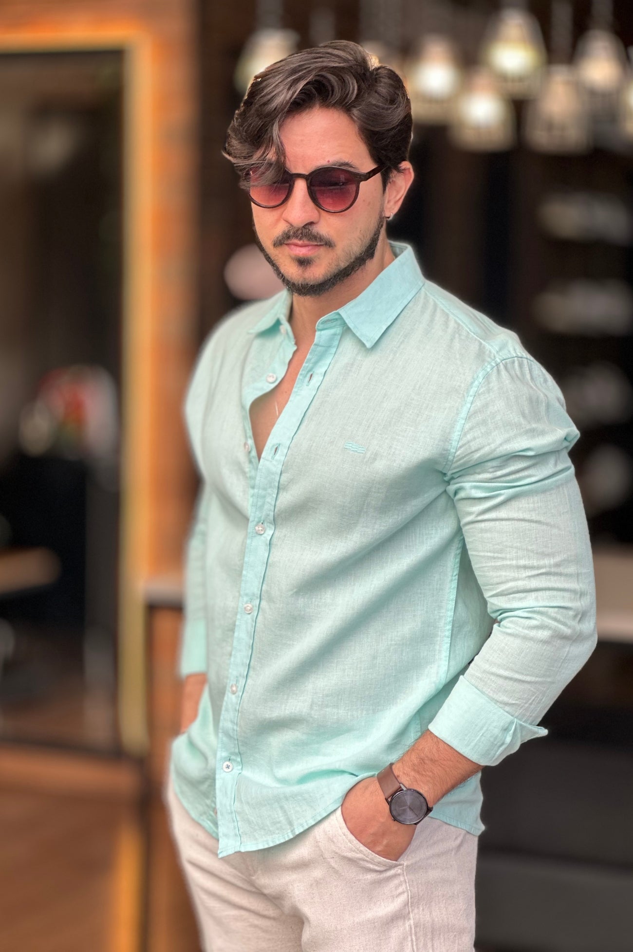 Camisa Linho Verde King&Joe