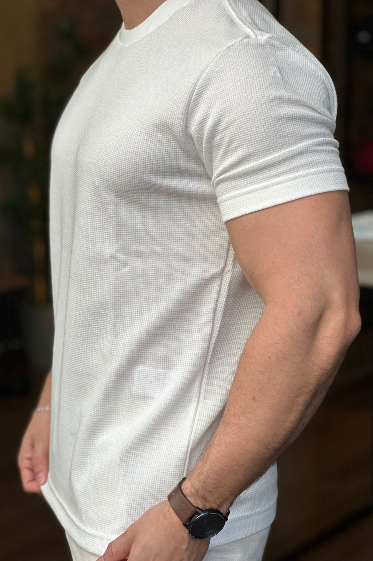 Camiseta Tricot Texturizada Branca King&Joe