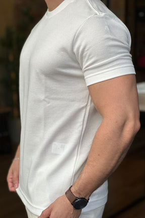 Camiseta Tricot Texturizada Branca King&Joe