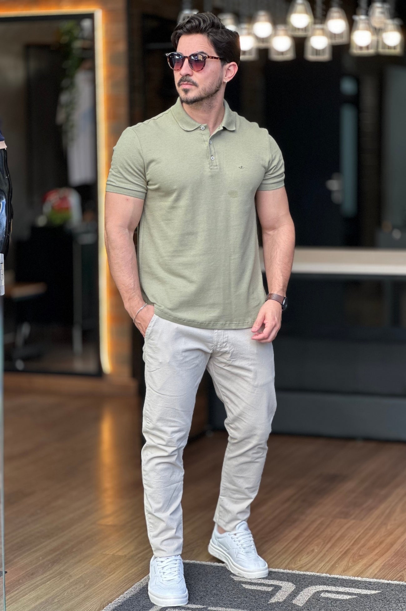 Polo Slim Textura Docthos