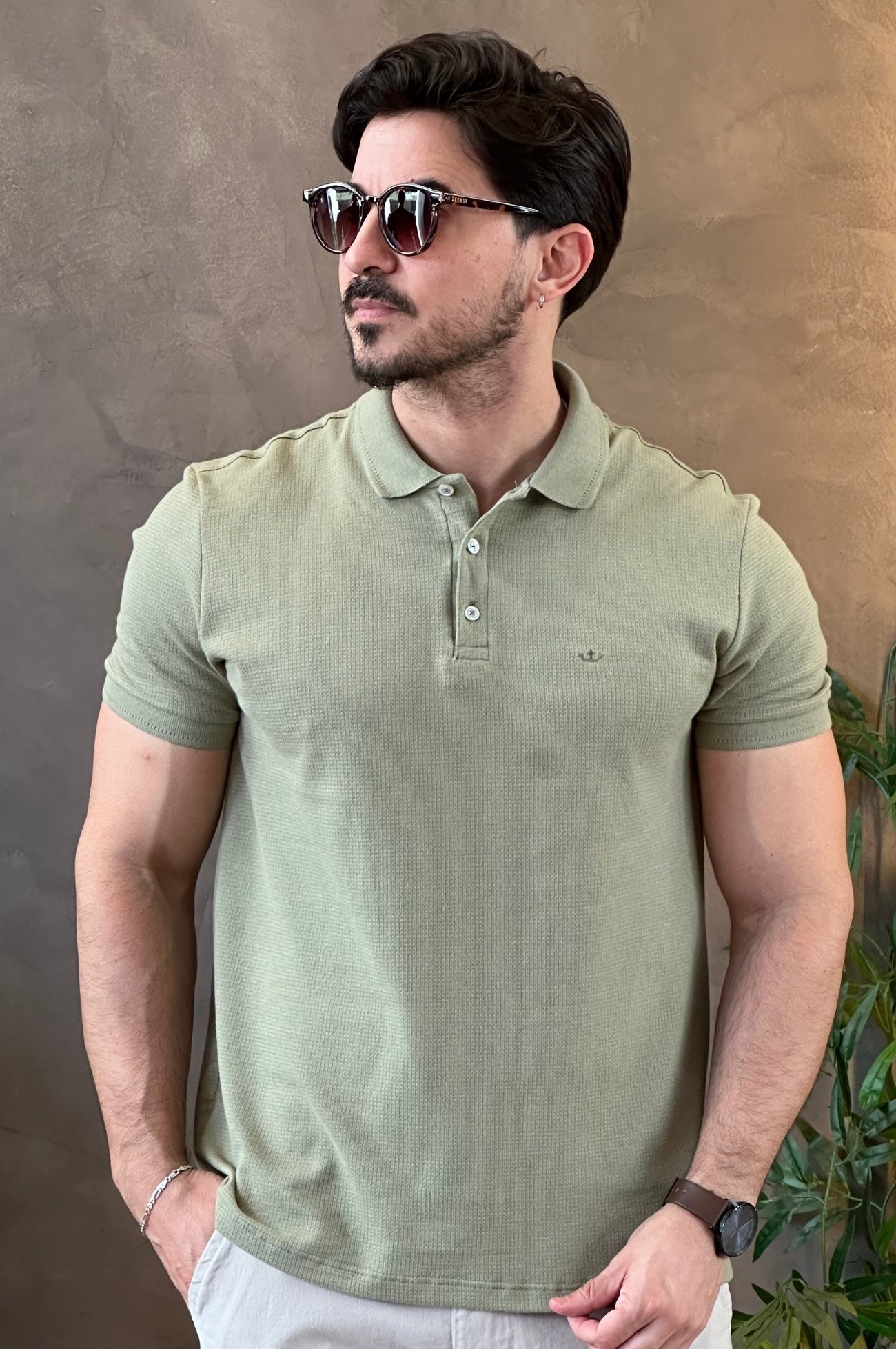 Polo Slim Textura Docthos