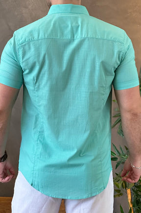 Camisa Manga Curta Verde Mansfield