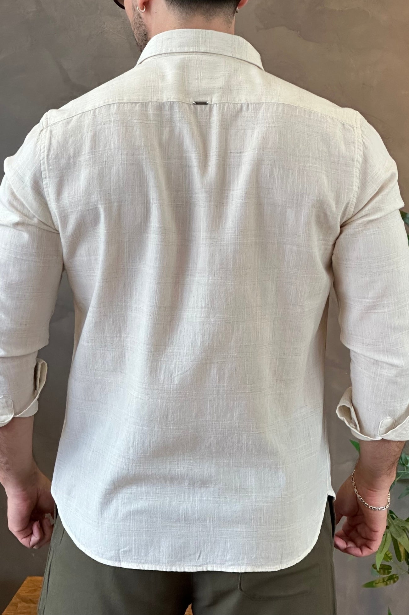 Camisa Linho Bege Docthos