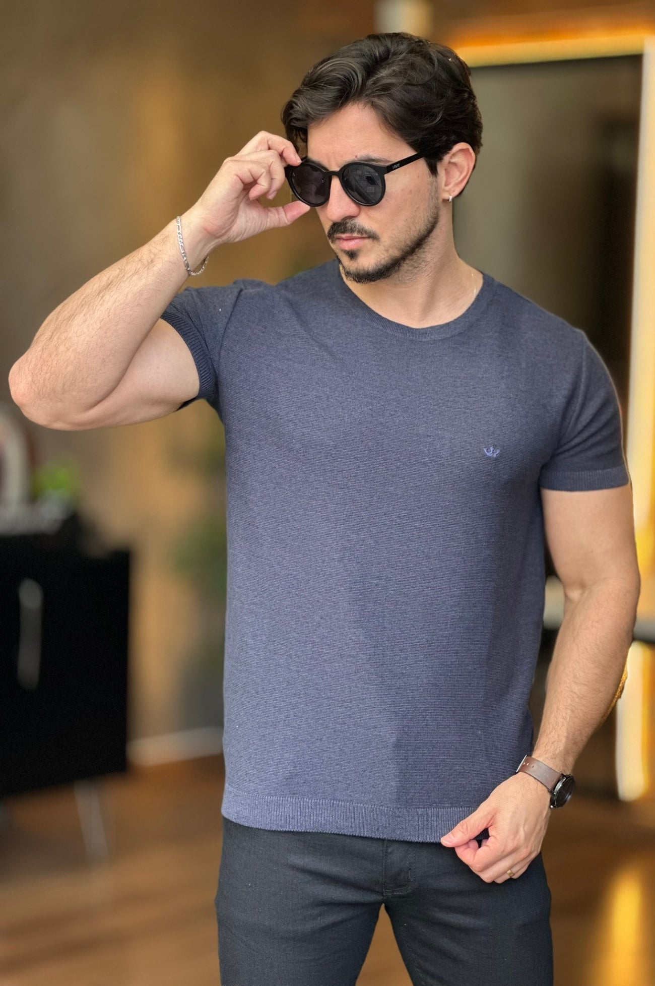 Camiseta Tricot Azul Docthos