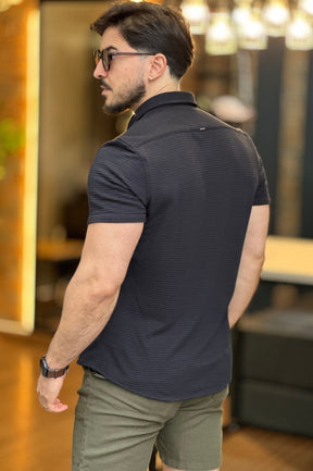 Camisa Texturizada Preta Docthos