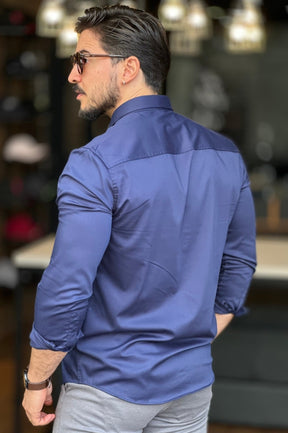 Camisa Azul Marinho Sibra