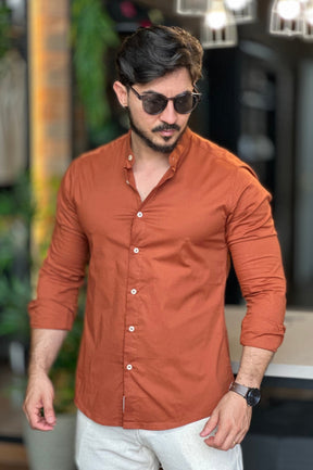 Camisa Gola Padre Terracota Oxing