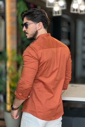 Camisa Gola Padre Terracota Oxing