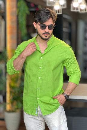 Camisa Gola Padre Verde Limão Oxing