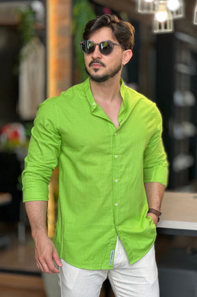 Camisa Gola Padre Verde Limão Oxing