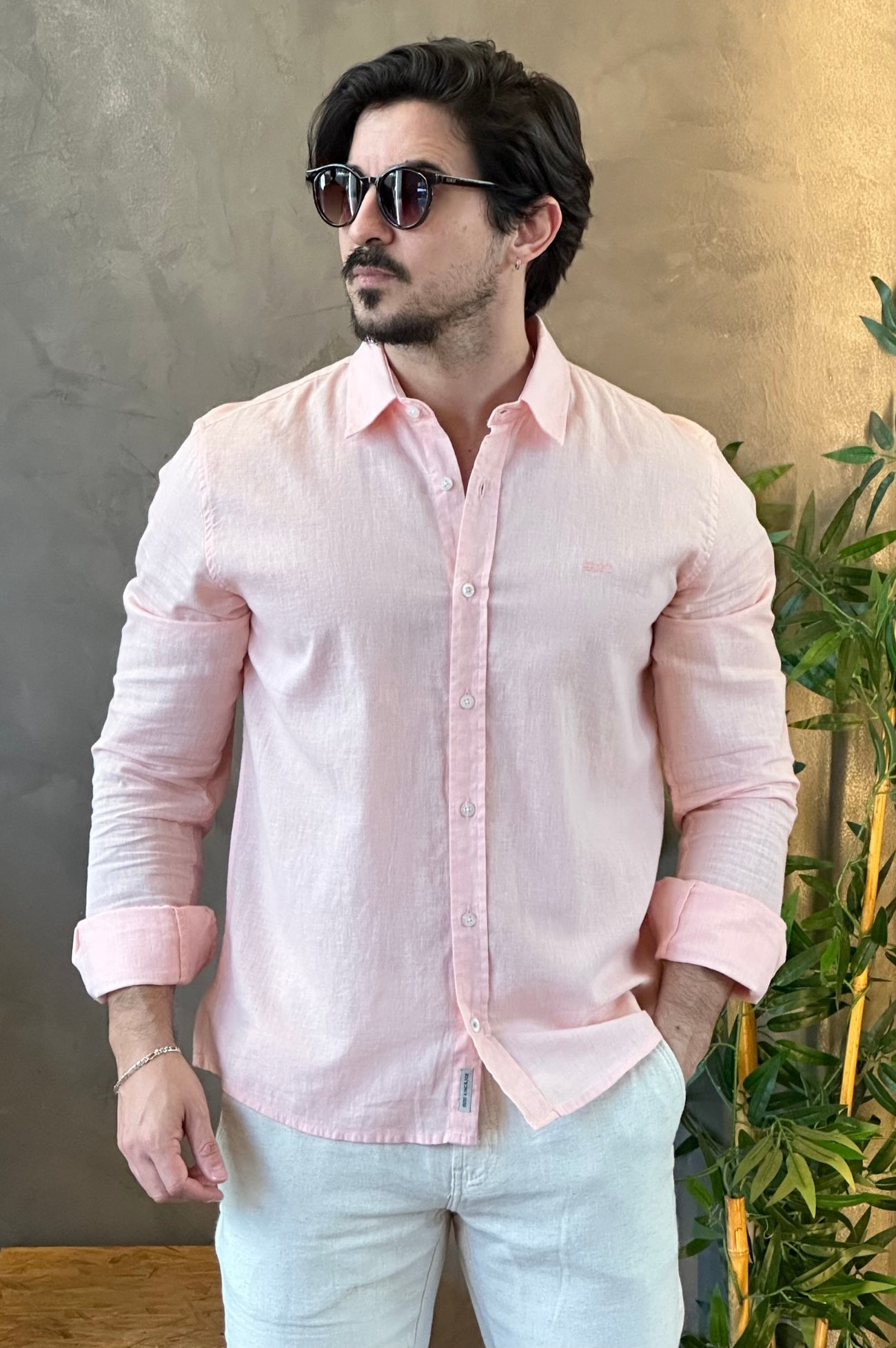 Camisa Linho Rosa King&Joe