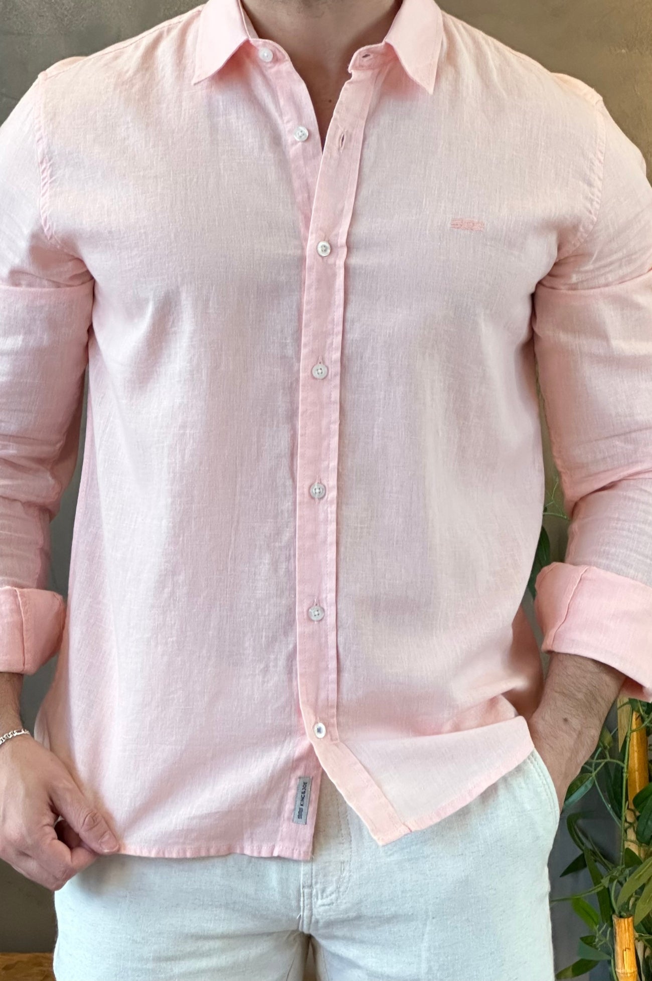Camisa Linho Rosa King&Joe