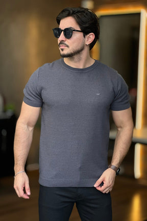 Camiseta Tricot Cinza Docthos