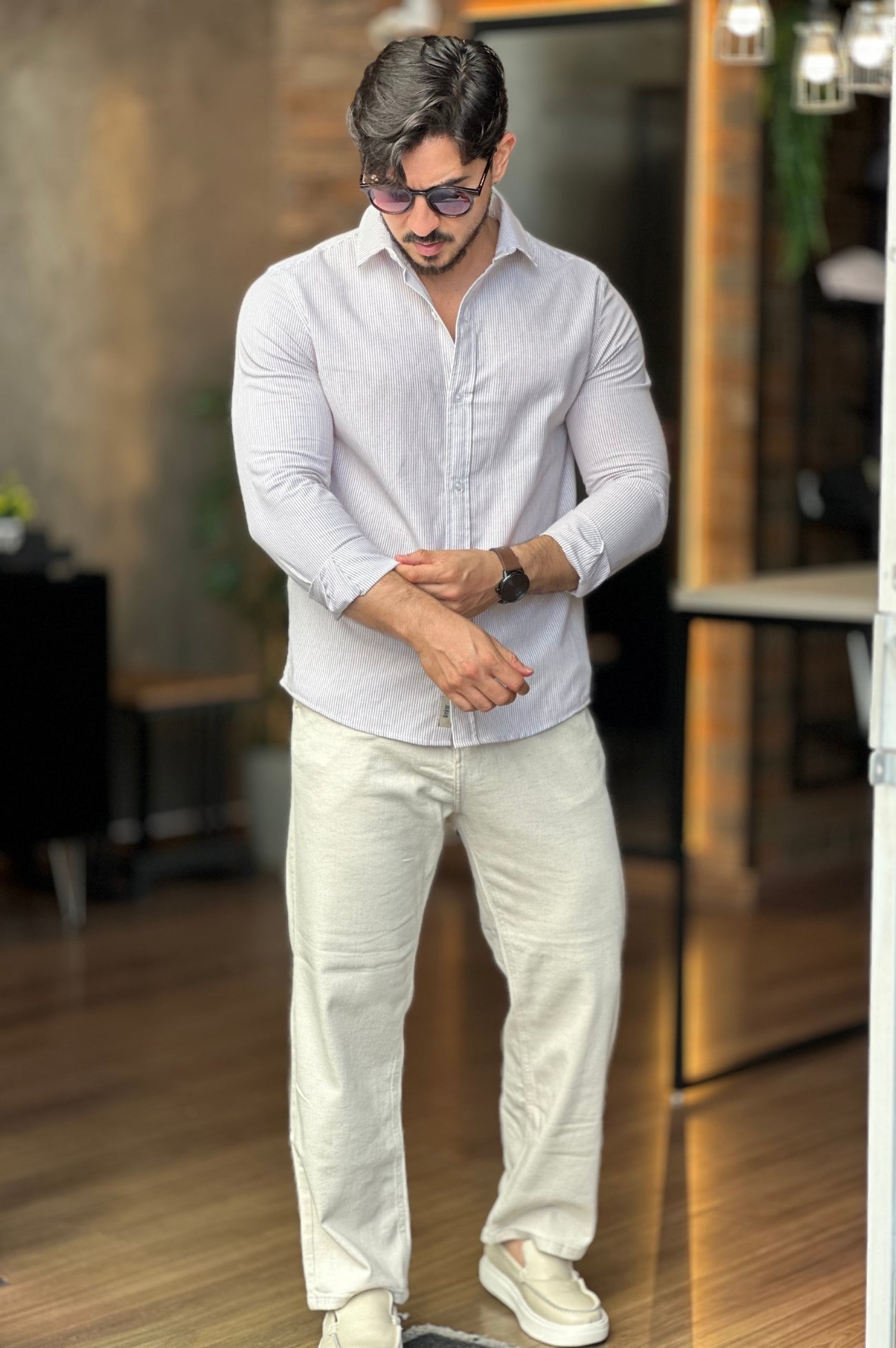 Camisa Listrada Azul Ankor