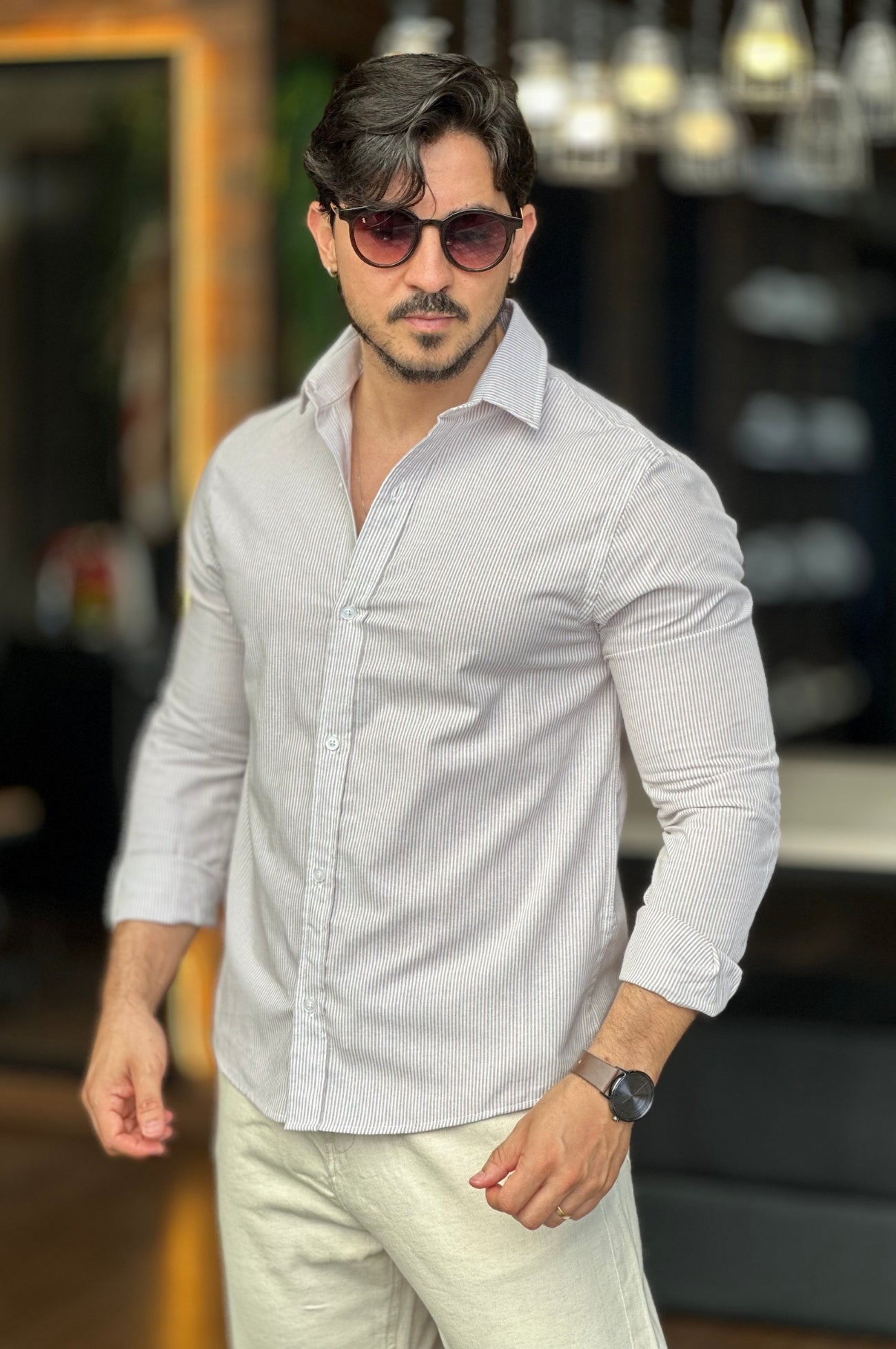 Camisa Listrada Azul Ankor