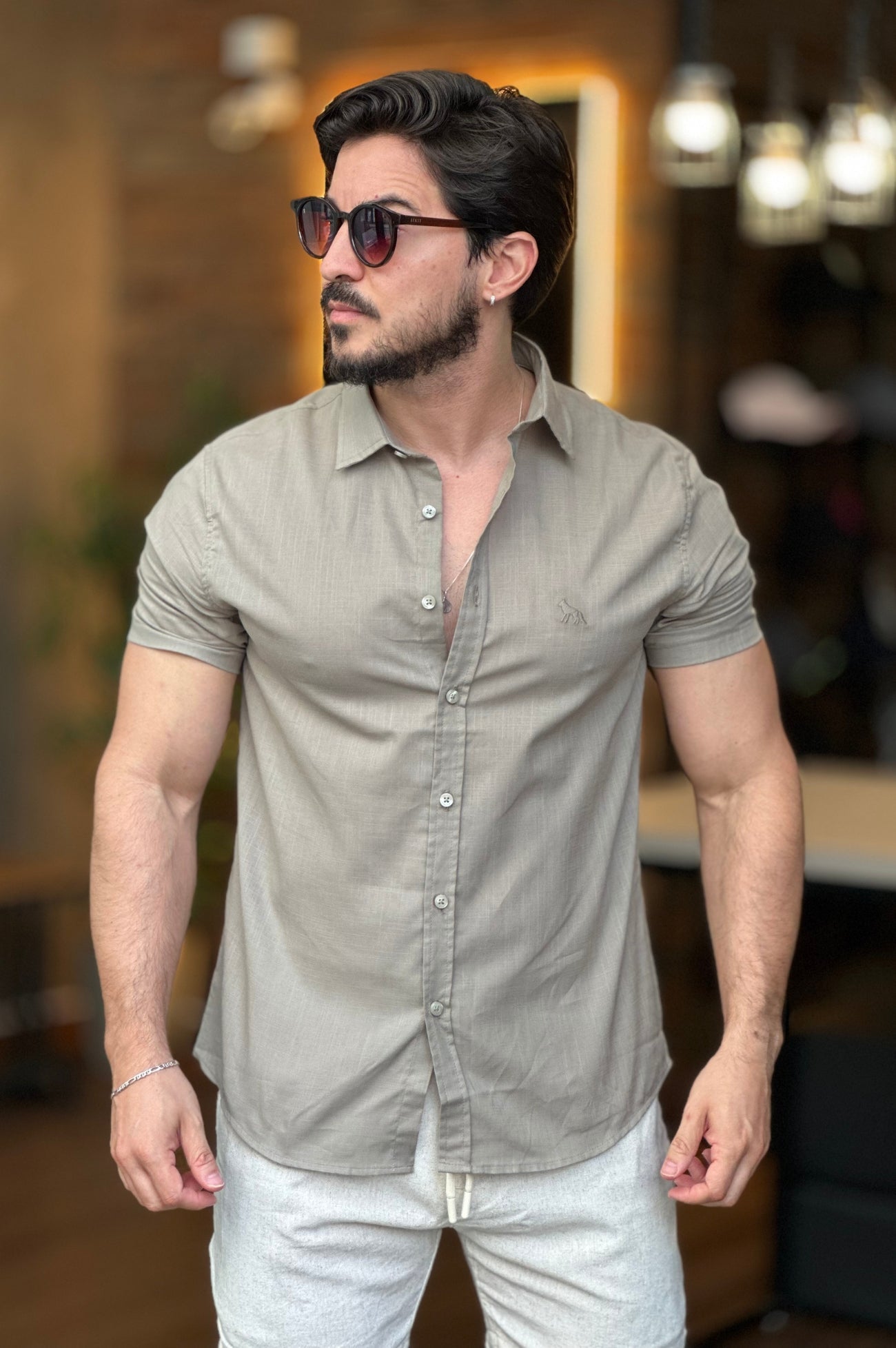 Camisa Manga Curta Flame Verde Acostamento