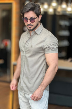 Camisa Manga Curta Flame Verde Acostamento