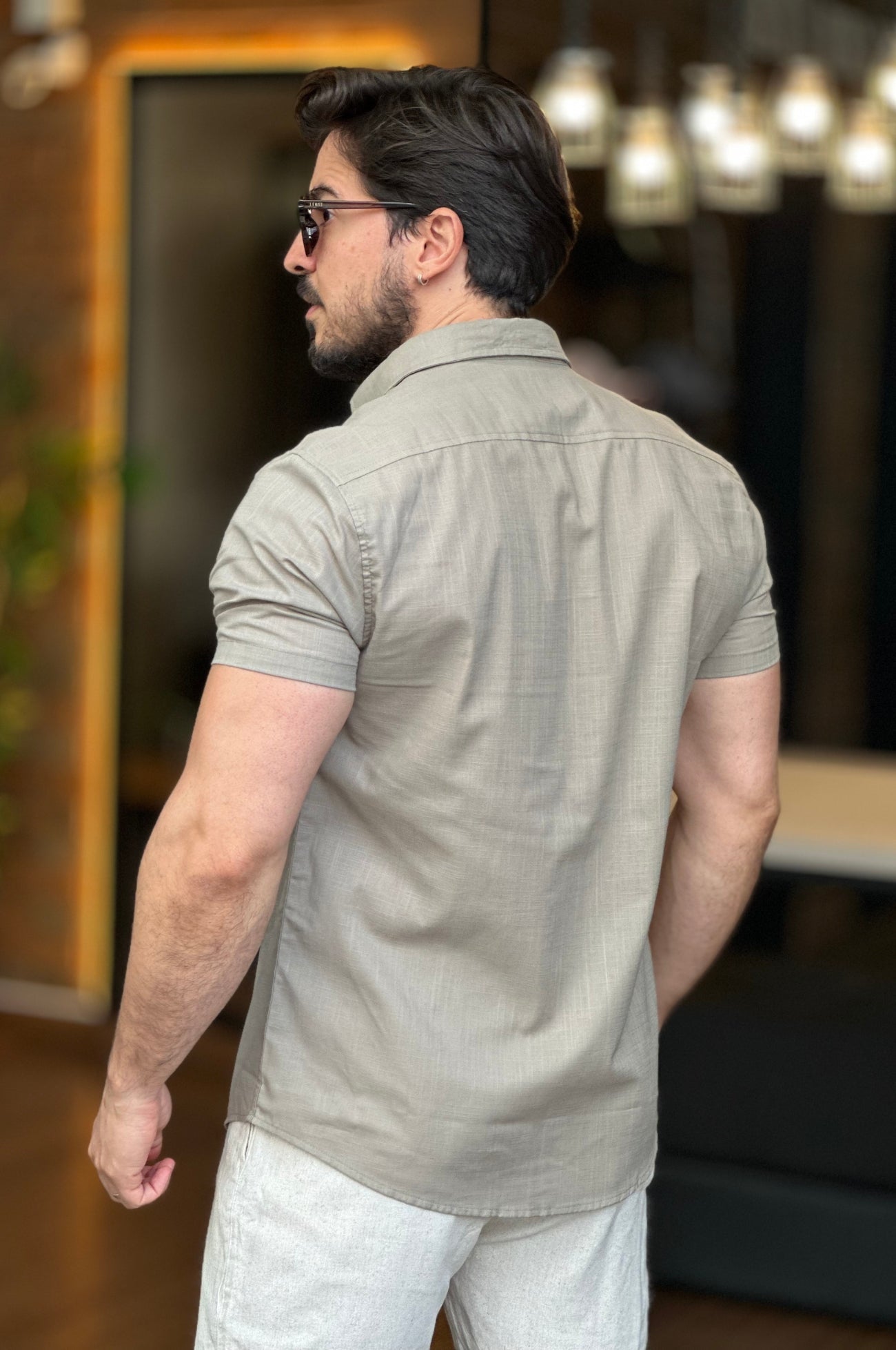 Camisa Manga Curta Flame Verde Acostamento