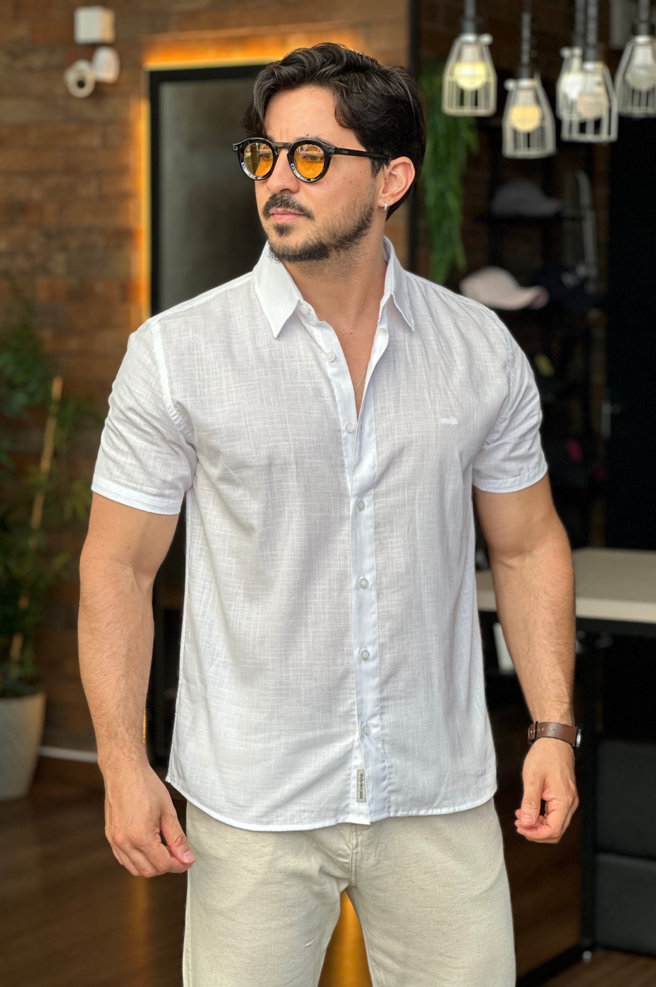 Camisa Manga Curta Branca King&Joe