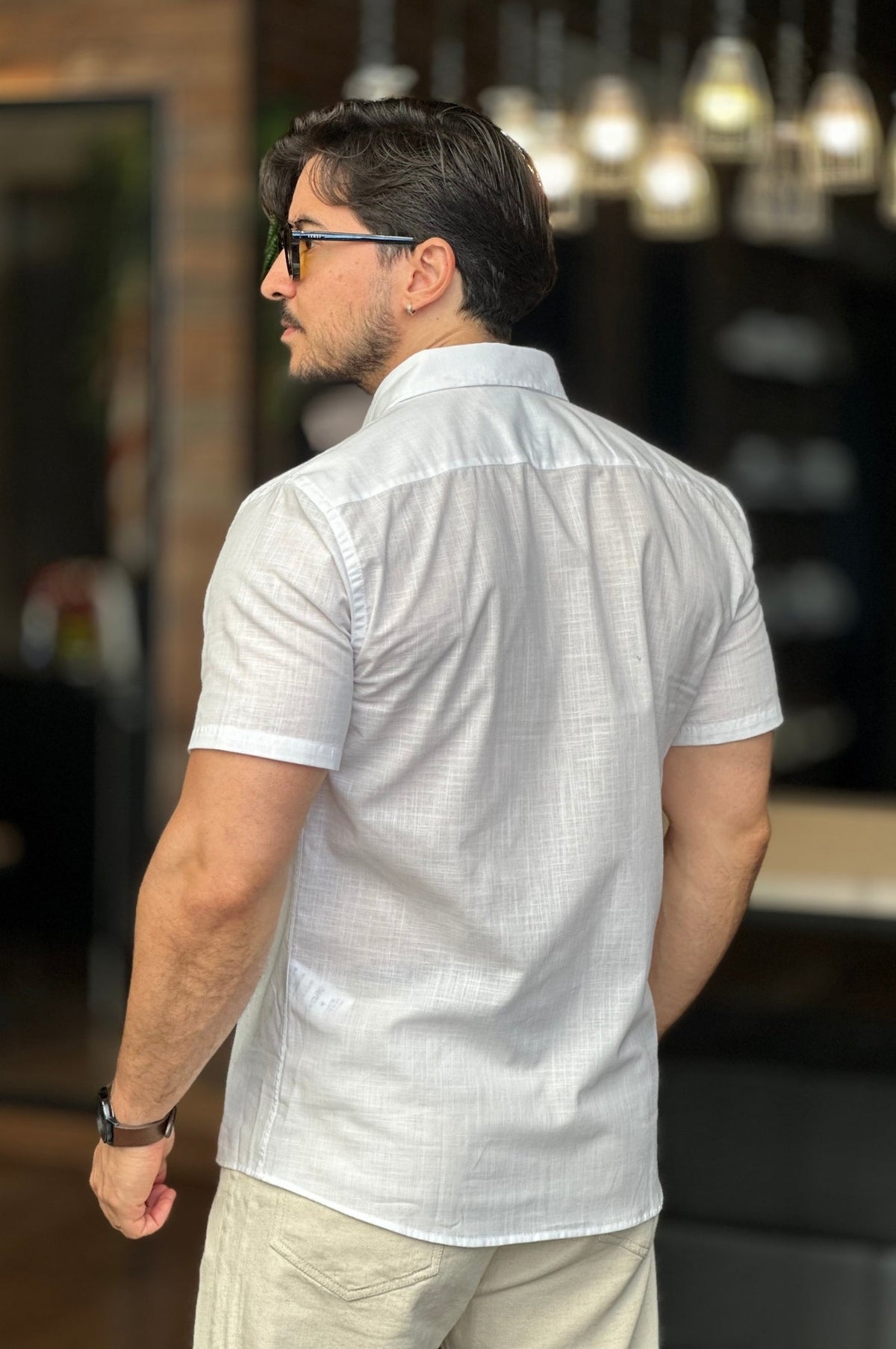 Camisa Manga Curta Branca King&Joe