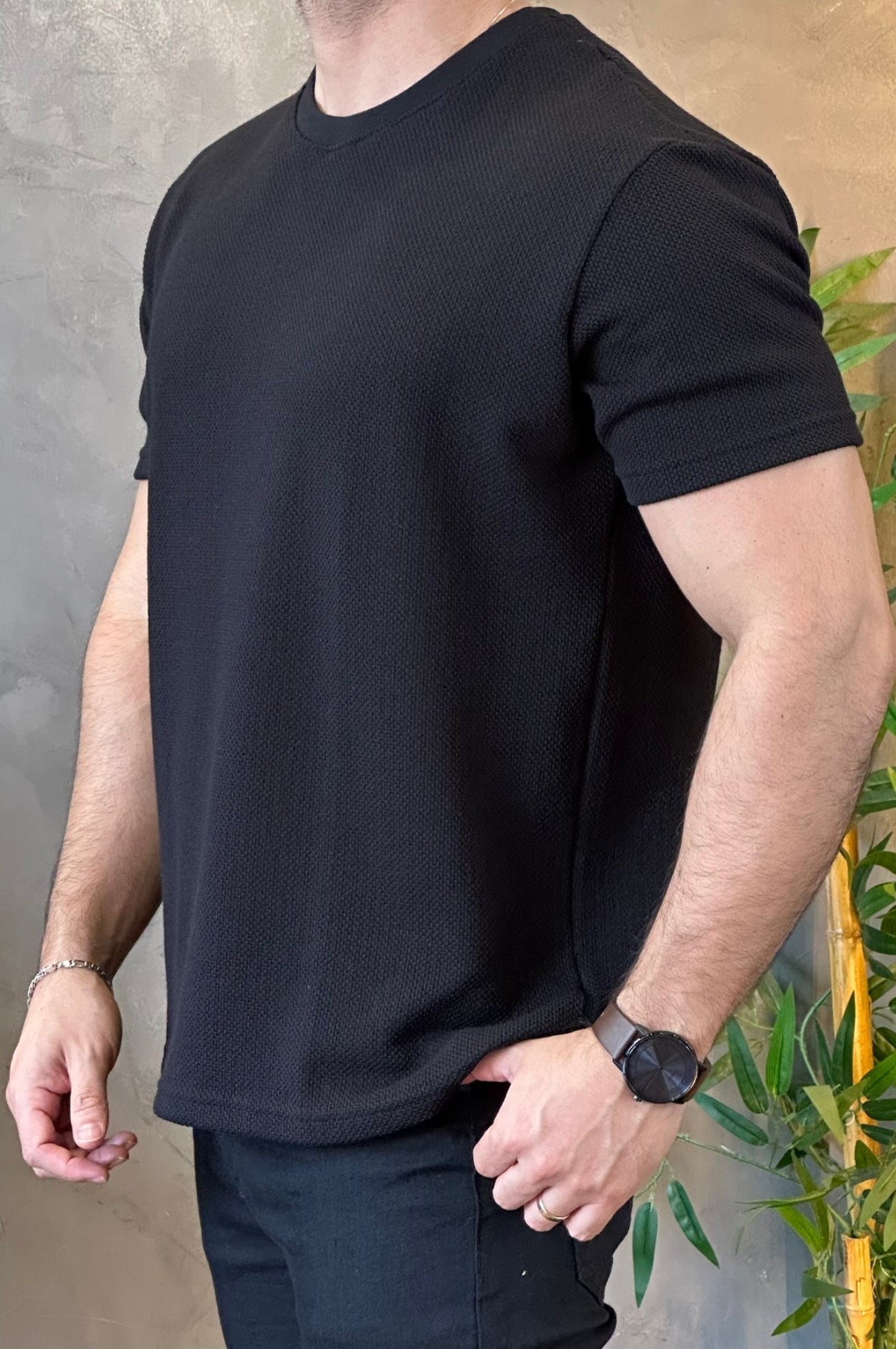 Camiseta Tricot Preta King&Joe