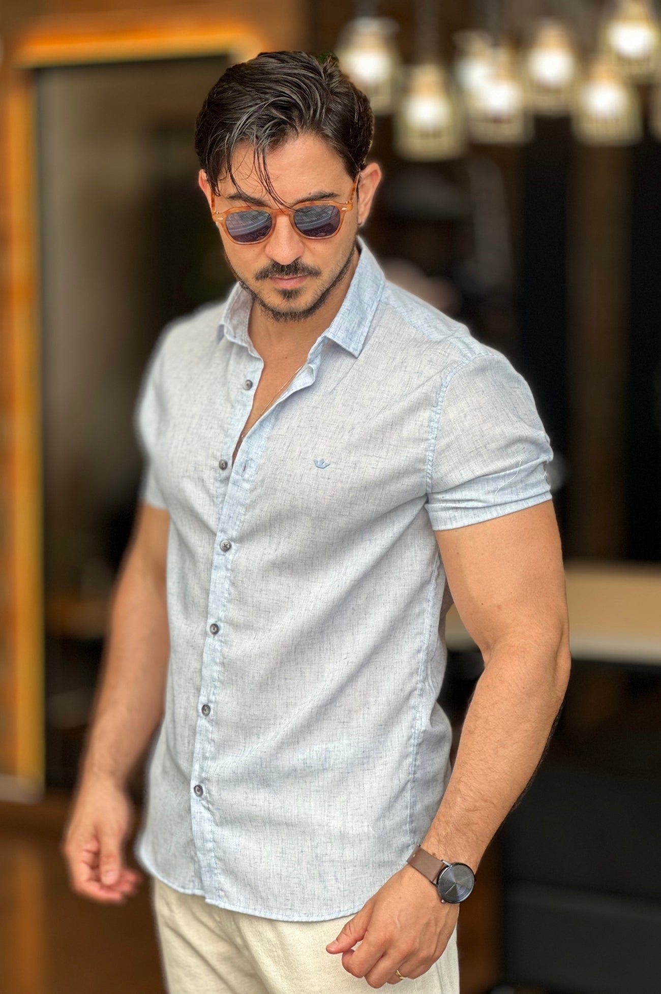 Camisa Azul Claro Docthos