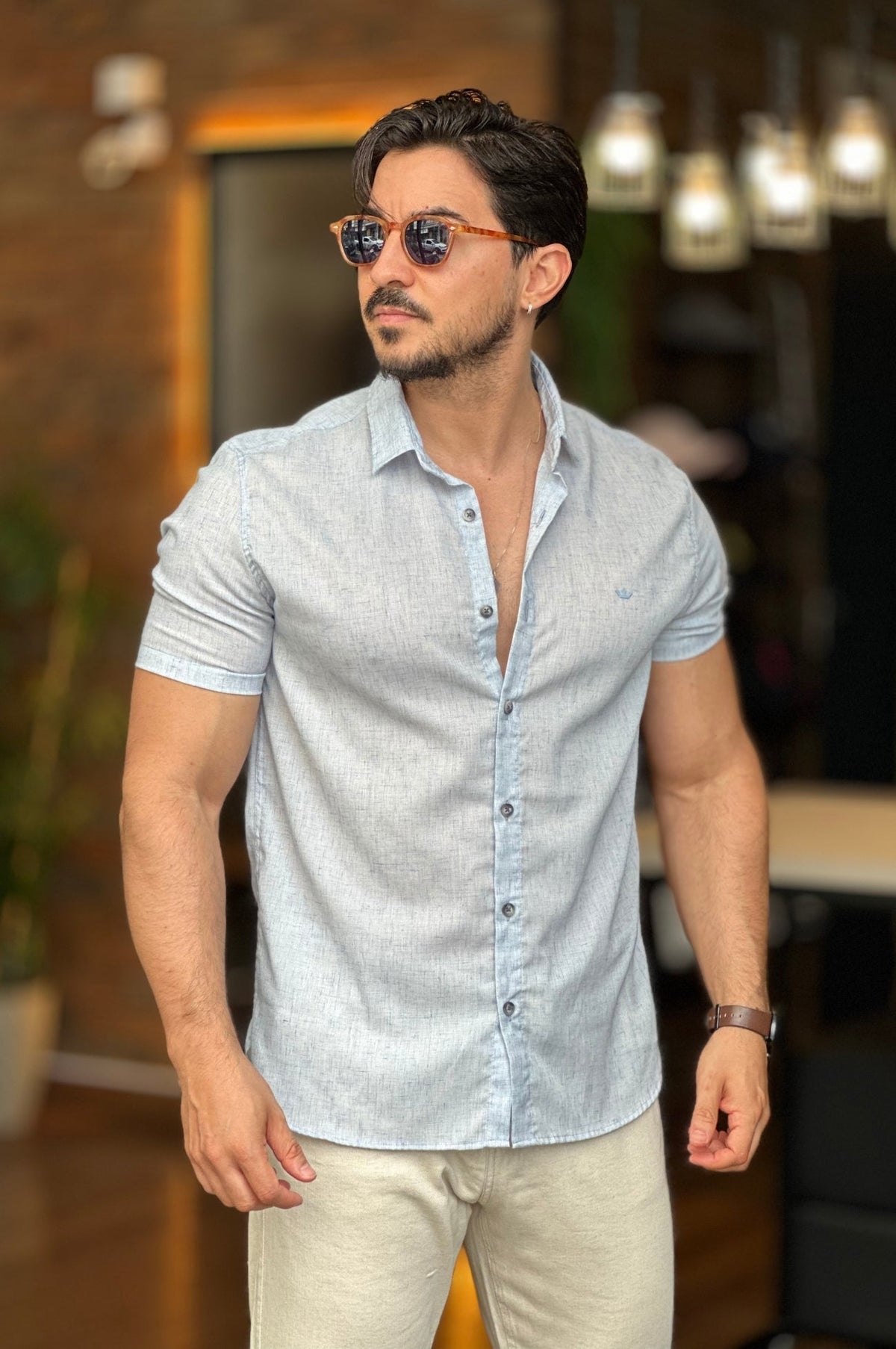 Camisa Azul Claro Docthos