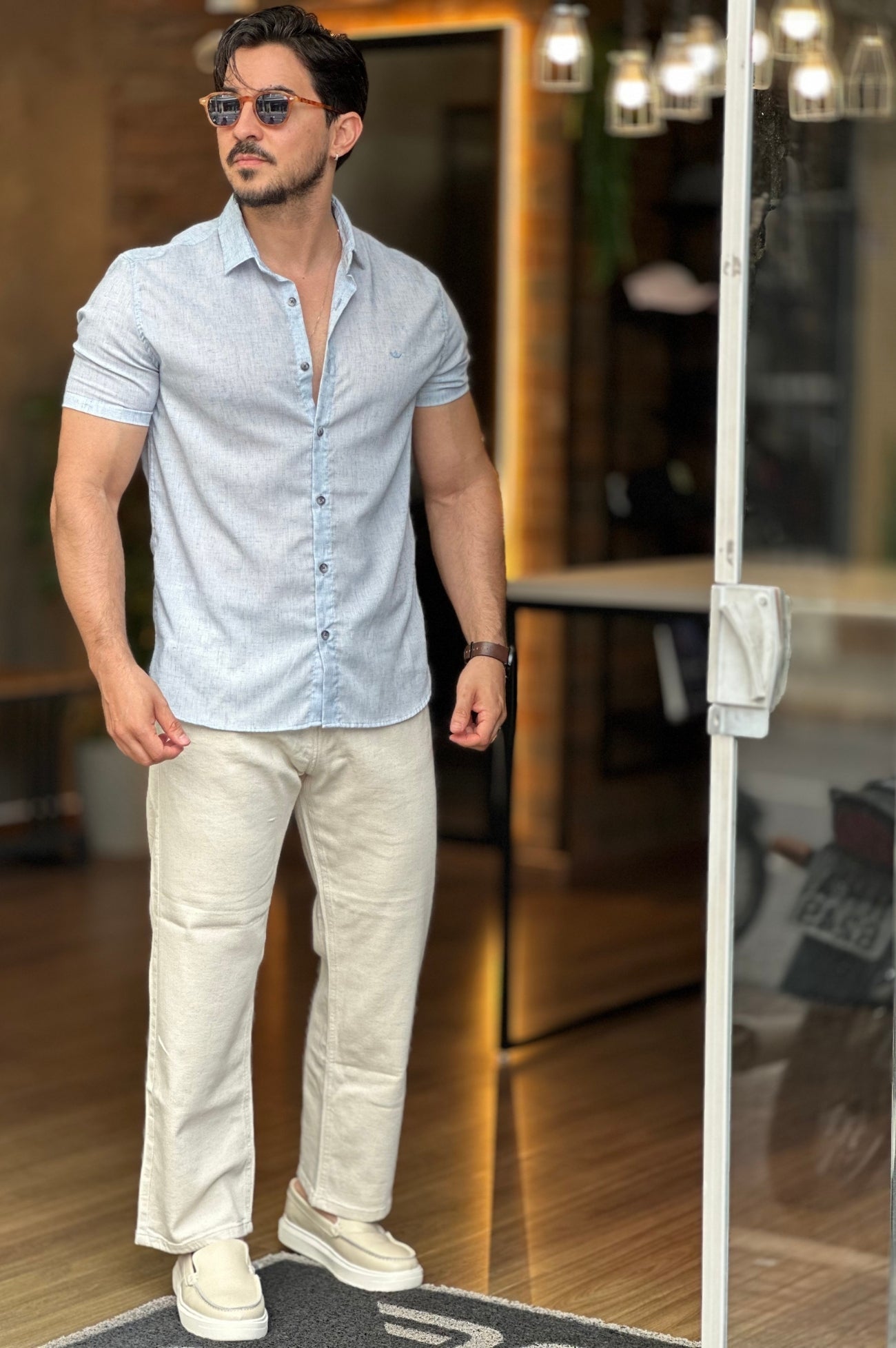 Camisa Azul Claro Docthos