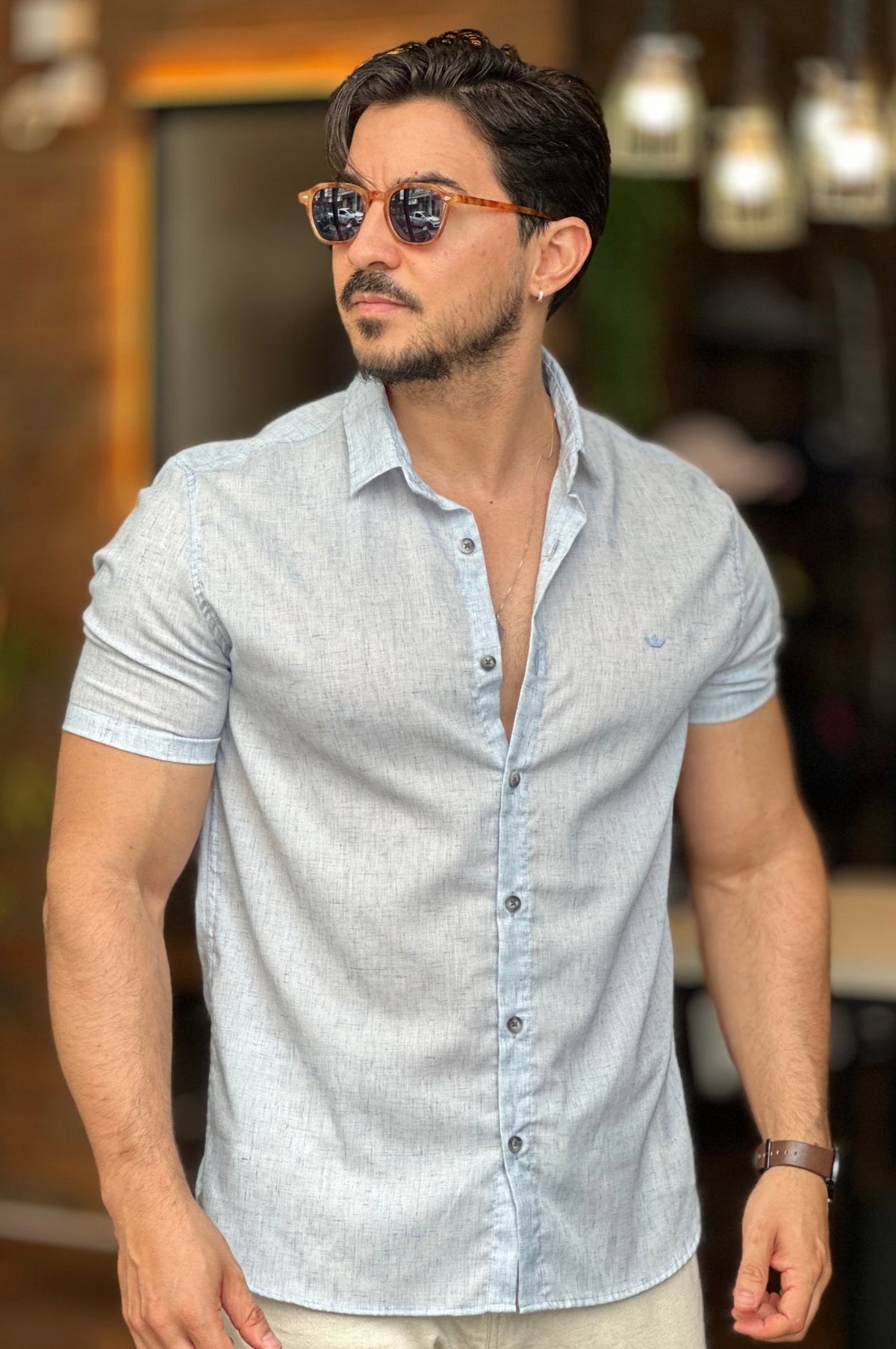 Camisa Azul Claro Docthos