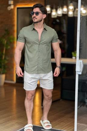 Camisa Verde Manga Curta King&Joe