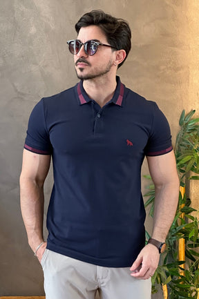 Polo Azul Marinho Acostamento